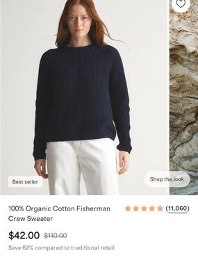 Quince Fisherman Crewneck Sweater - Charcoal